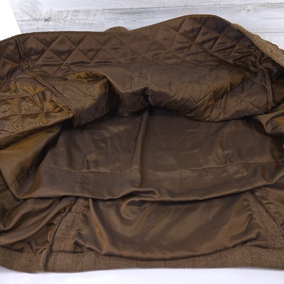 VINTAGE LL BEAN COAT MEN'S SZ LARGE BROWN JACKET PARKA QUILTED CHECK THINSULATE - Picture 9 of 16